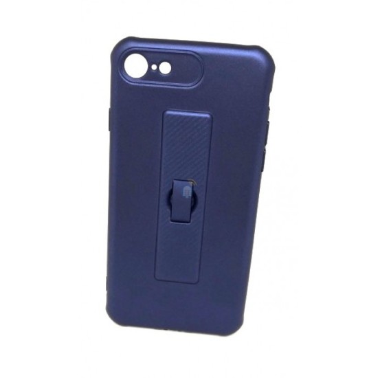 CAPA DE SILICONE MOTOMO COM ANEL DE DEDO PARA APPLE IPHONE 8G AZUL